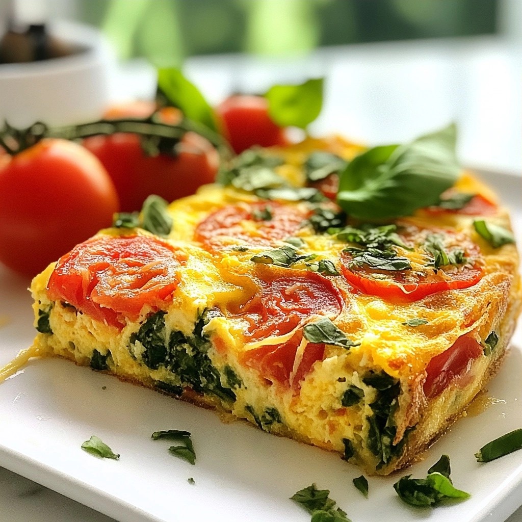 Affordable Tomato and Spinach Frittata Quick Recipe