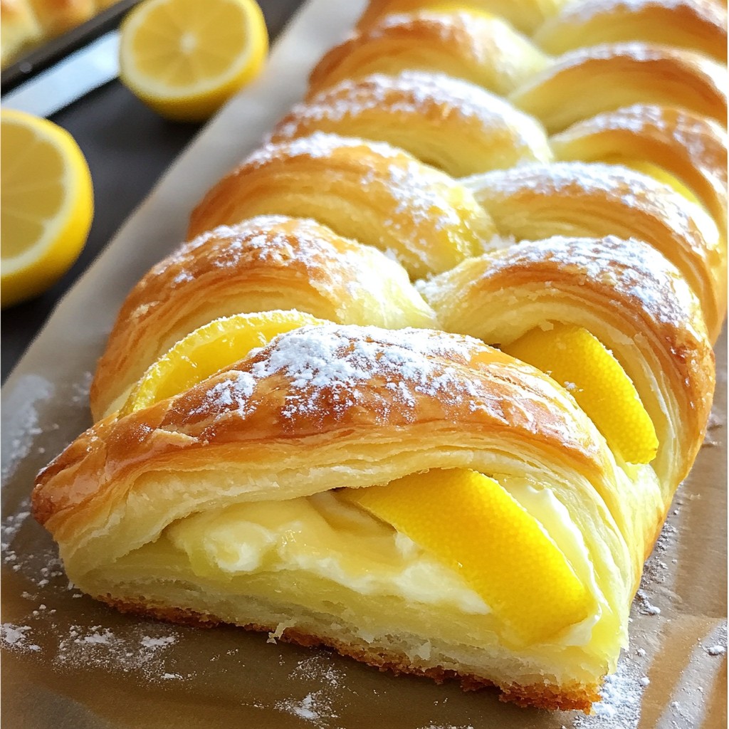 Lemon Cream Cheese Danish Braid Fresh and Tasty Treat