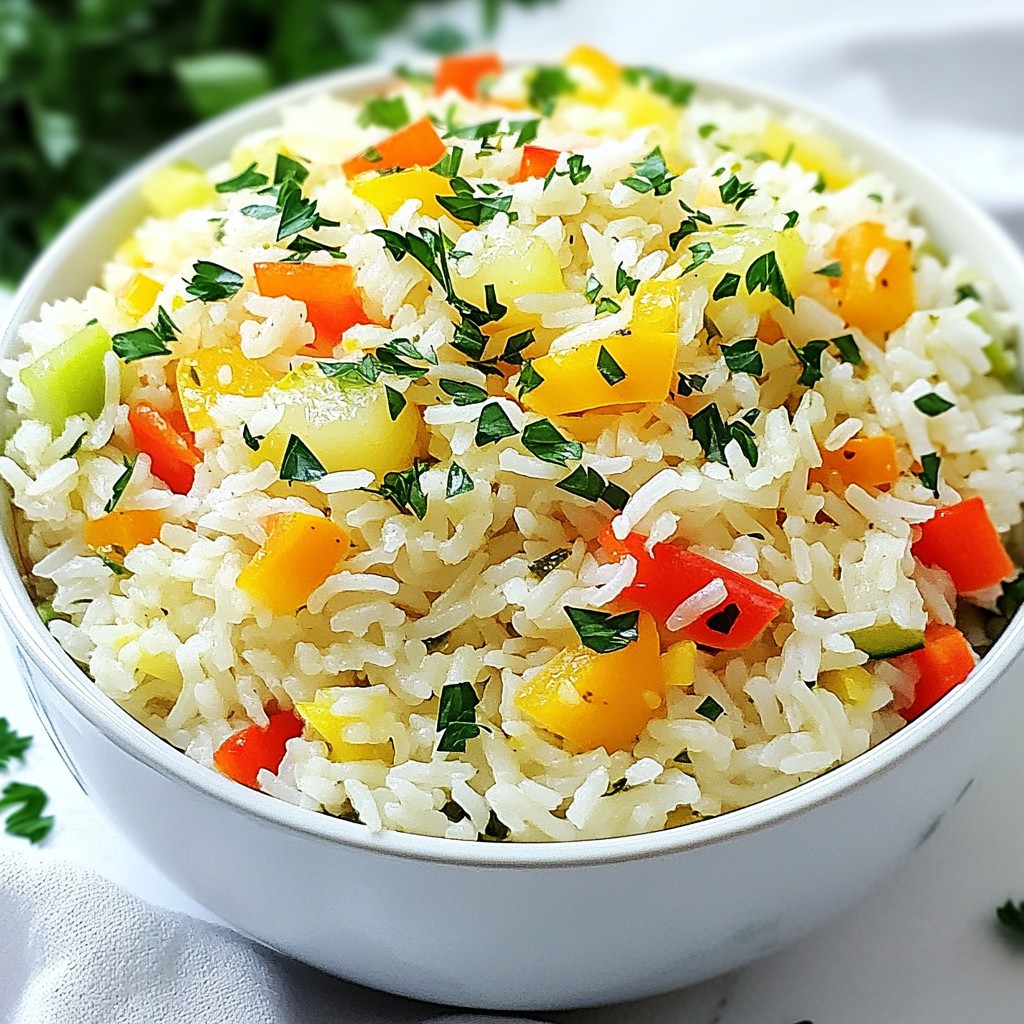 Cheap One-Pot Garlic Herb Rice with Vegetables Recipe