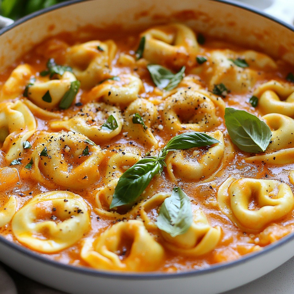 Creamy Tomato Tortellini Skillet Fast and Easy Meal