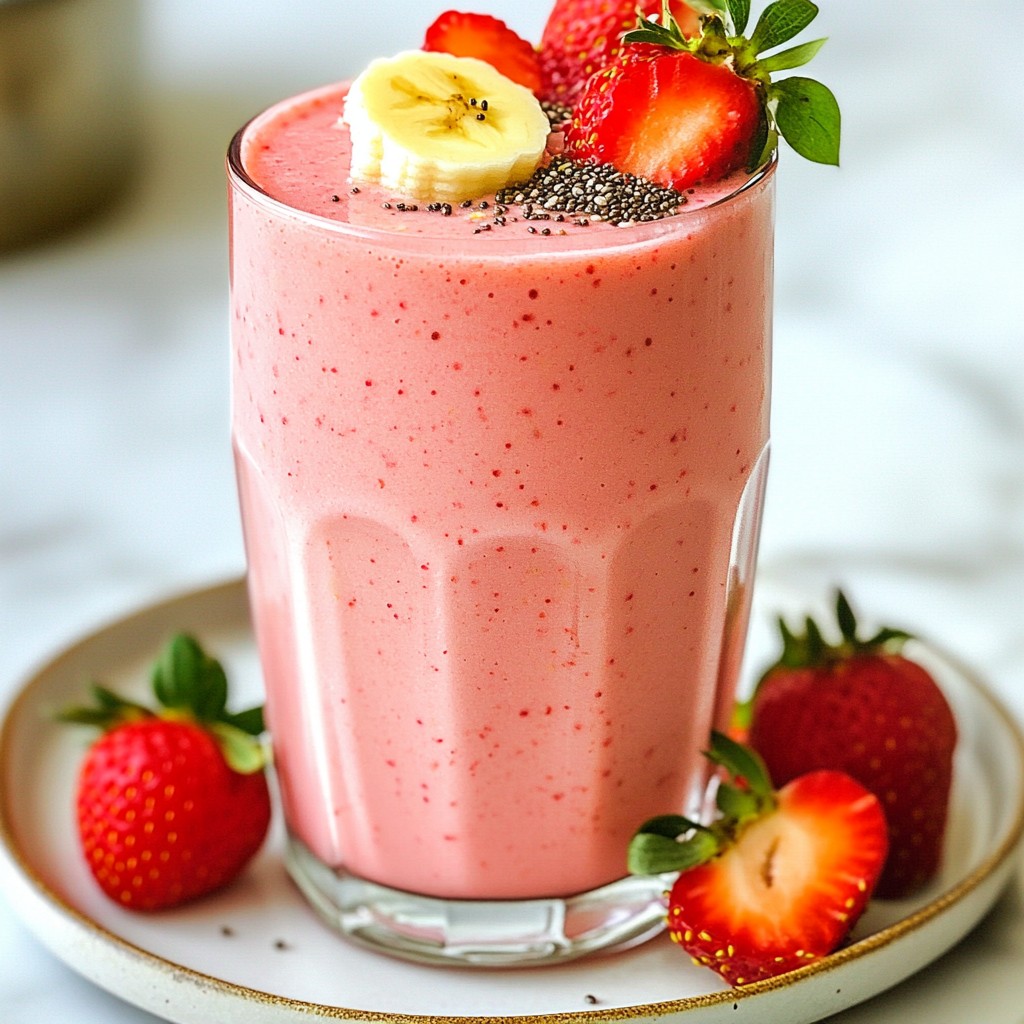 Strawberry Coconut Smoothie Simple and Refreshing Drink