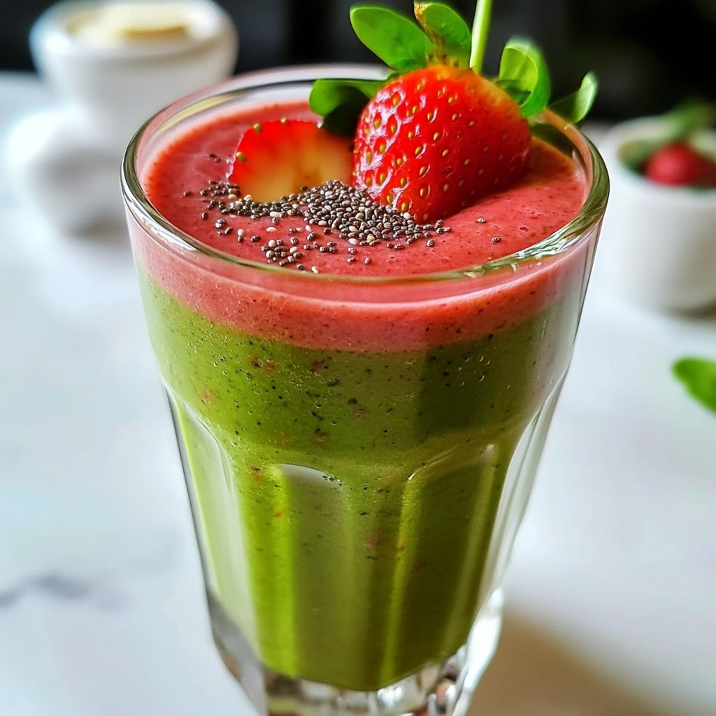 Strawberry Spinach Smoothie Refreshing and Nutritious Treat