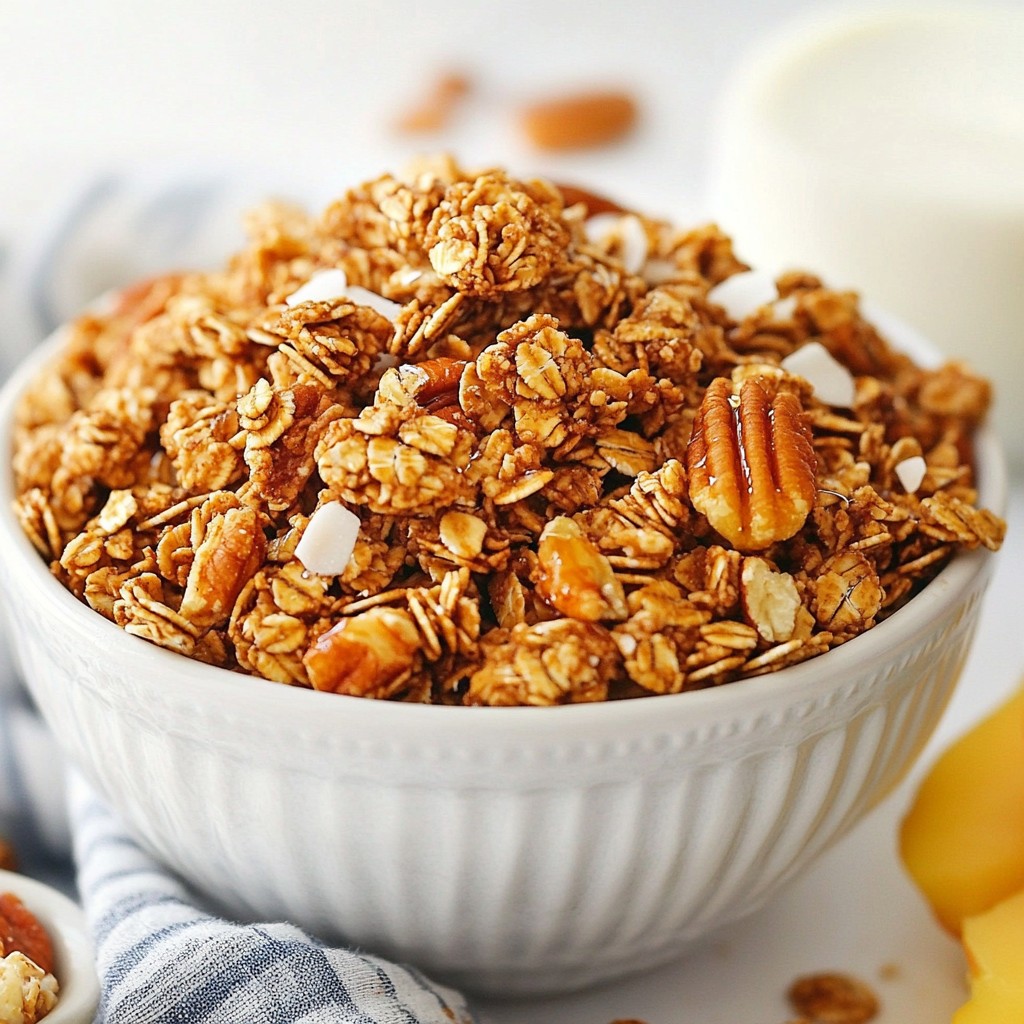 Maple Pecan Granola Clusters Crunchy Healthy Snack