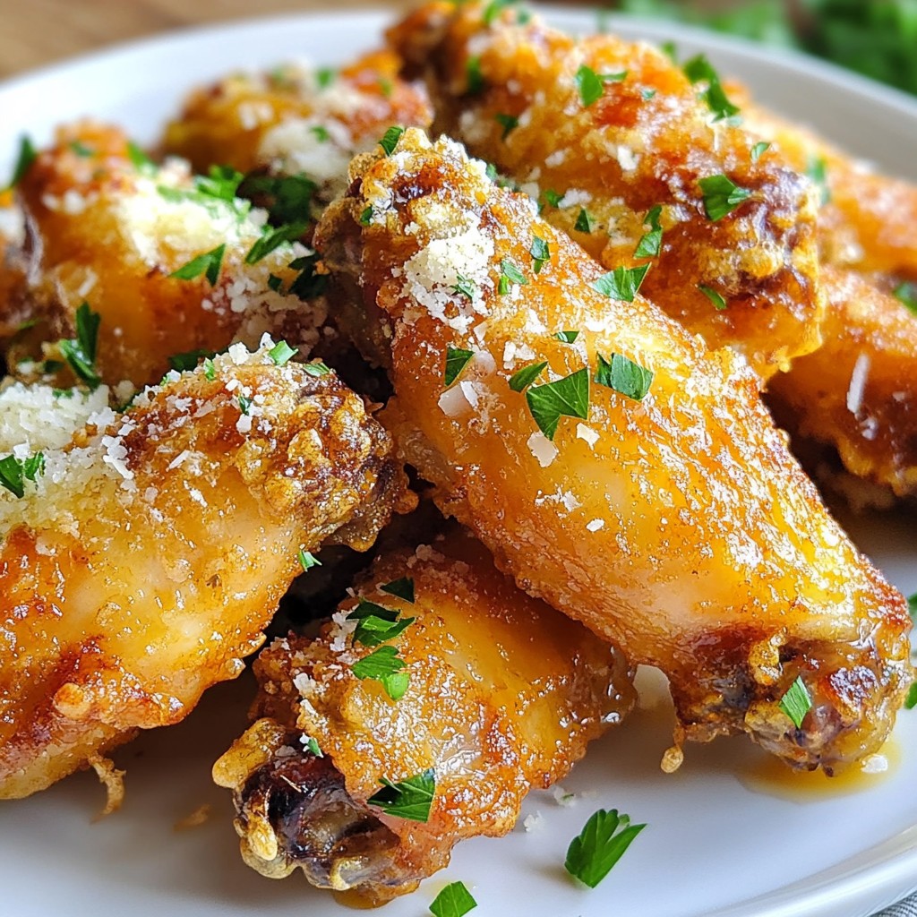 Garlic Parmesan Chicken Wings Crispy and Delicious Treat