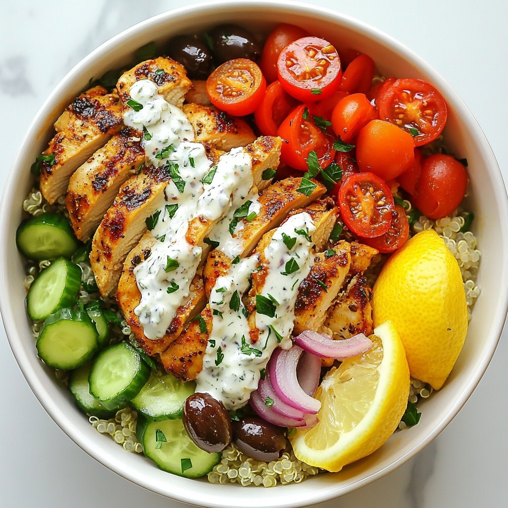 Greek Chicken Gyro Bowls Flavorful and Easy Recipe