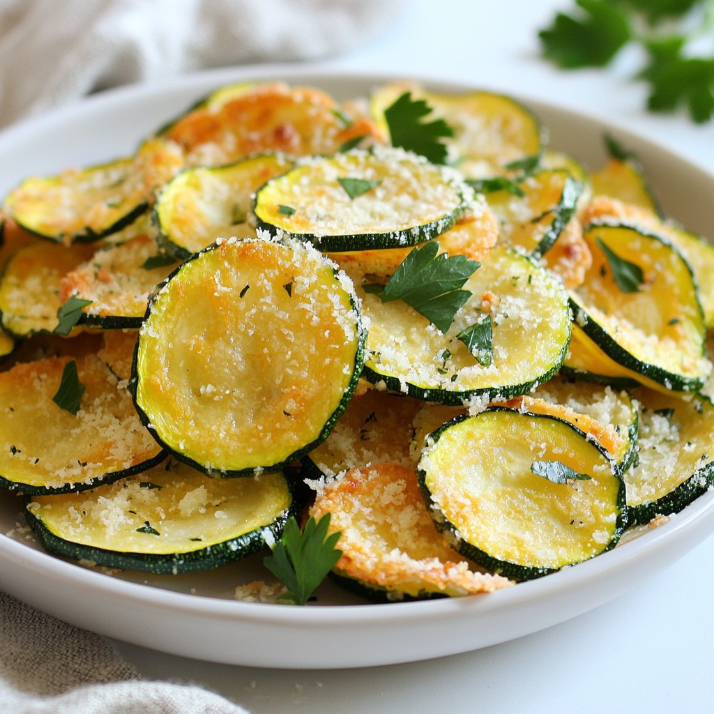Garlic Parmesan Zucchini Chips Crunchy and Delicious Snack