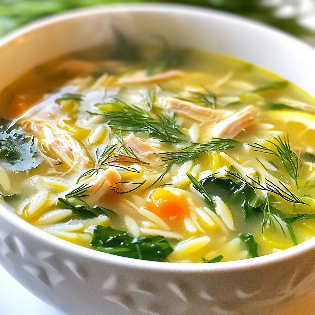 Greek Lemon Chicken Soup with Orzo Delight Recipe