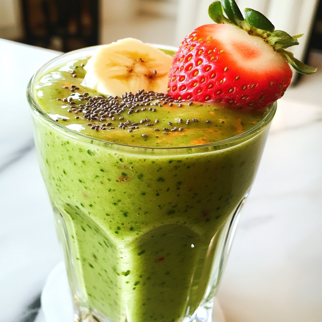 Strawberry Spinach Smoothie Energizing and Healthy Drink