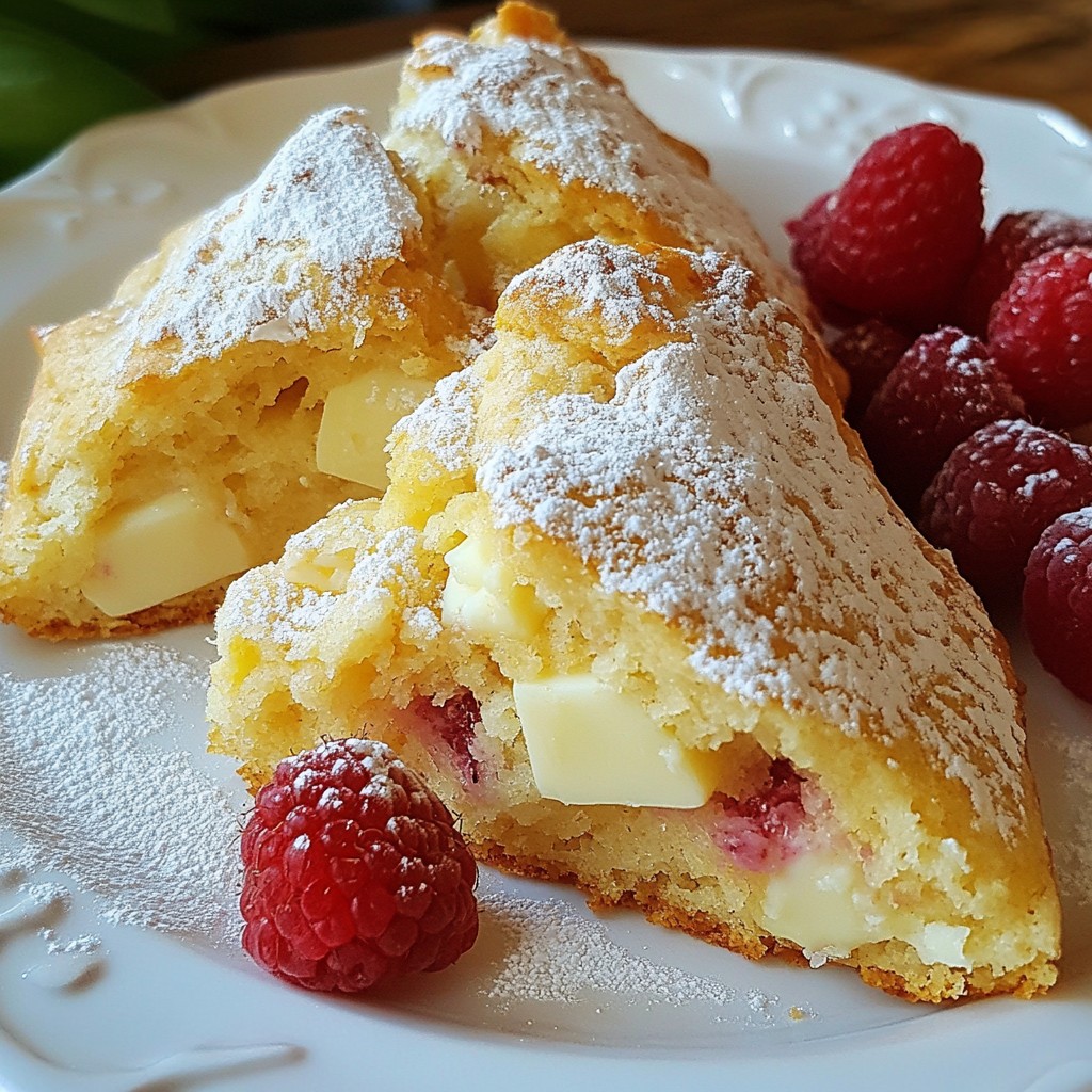 Raspberry White Chocolate Scones Delightful Treat Recipe