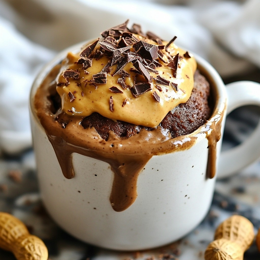 Chocolate Peanut Butter Mug Cake Quick and Easy Treat