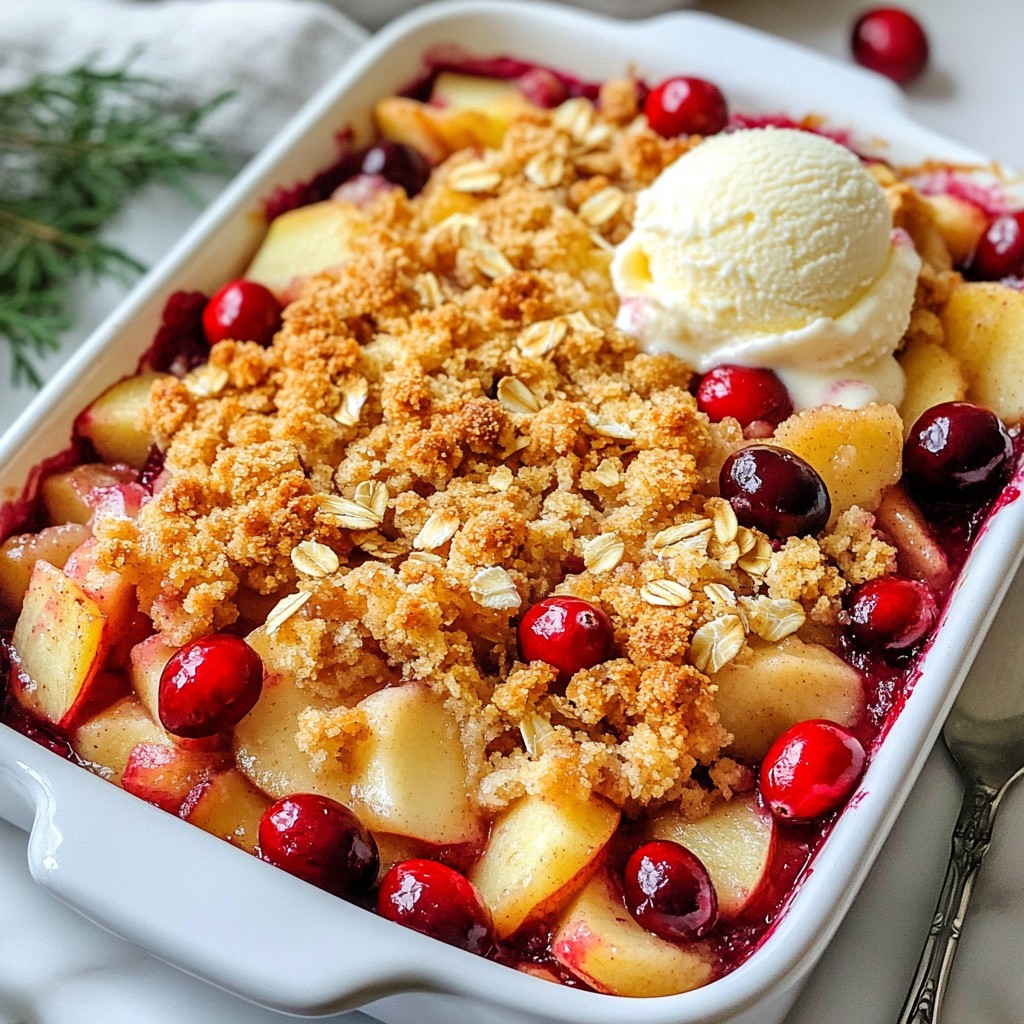 Cranberry Apple Crumble Delicious Dessert Recipe