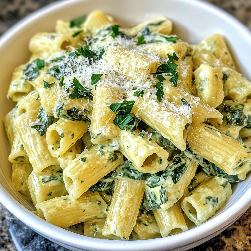 Affordable Creamy Spinach and Artichoke Pasta Dish