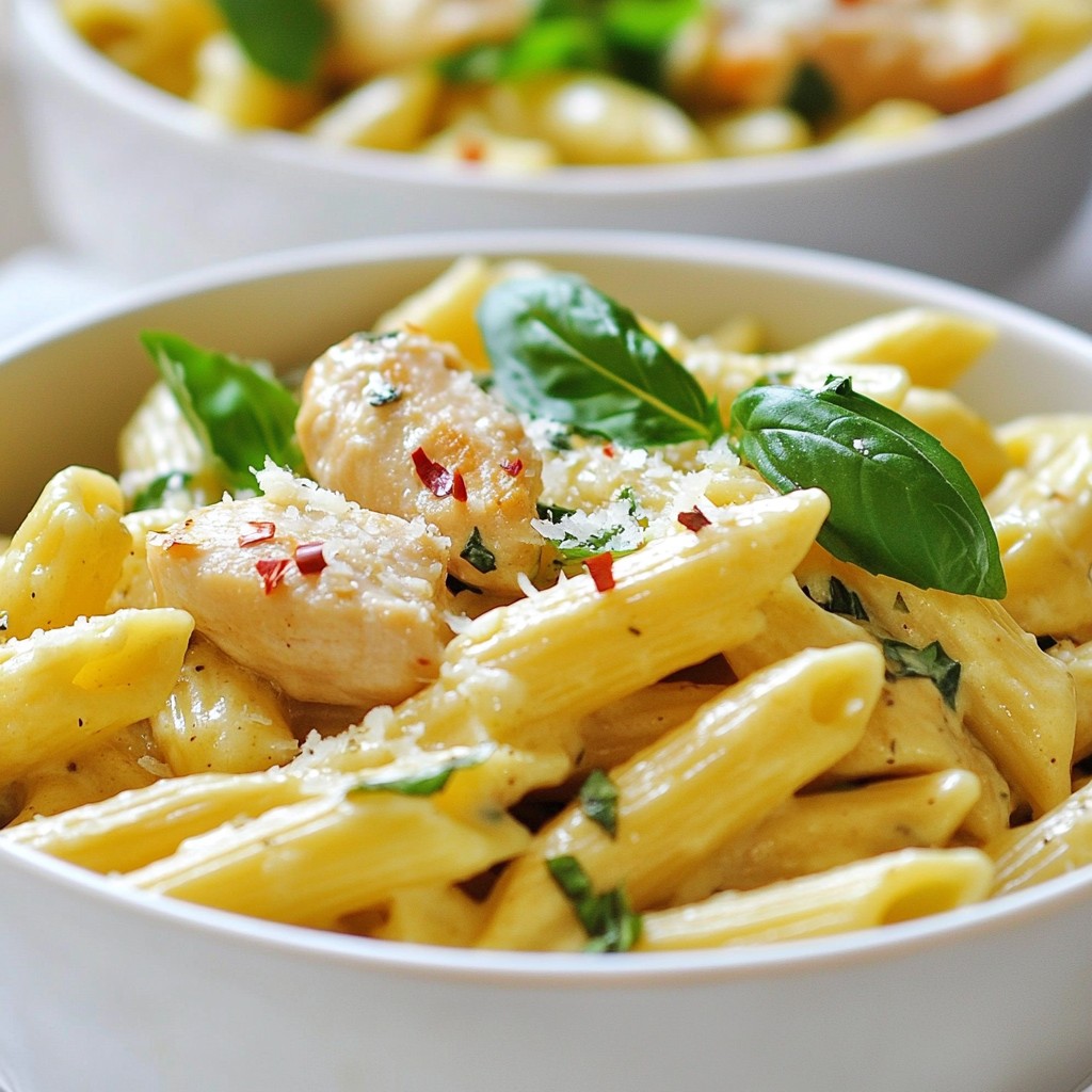 Affordable Creamy Basil Chicken Pasta Delightfully Simple