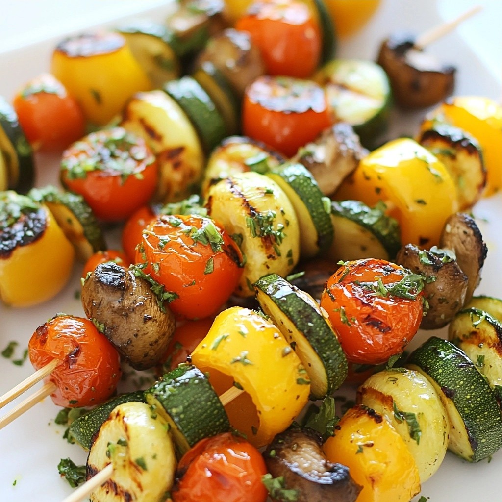 Low-Cost Lemon Herb Grilled Vegetable Skewers Recipe
