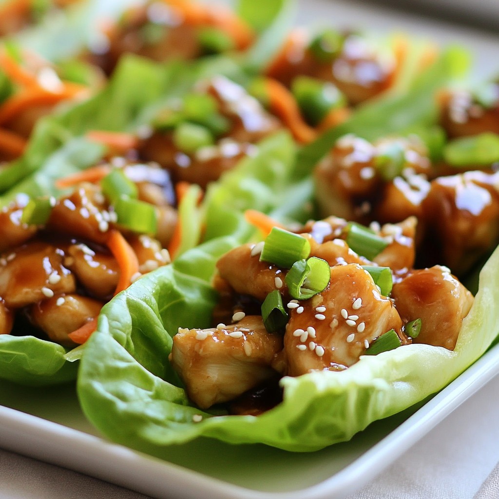 Teriyaki Chicken Lettuce Cups Flavorful Fresh Meal