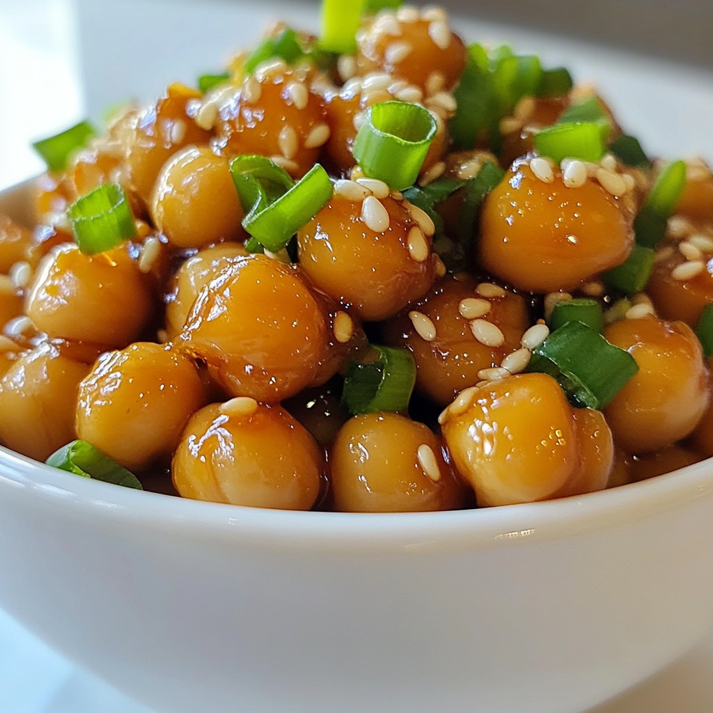 Honey Garlic Sesame Chickpeas Flavorful Easy Recipe