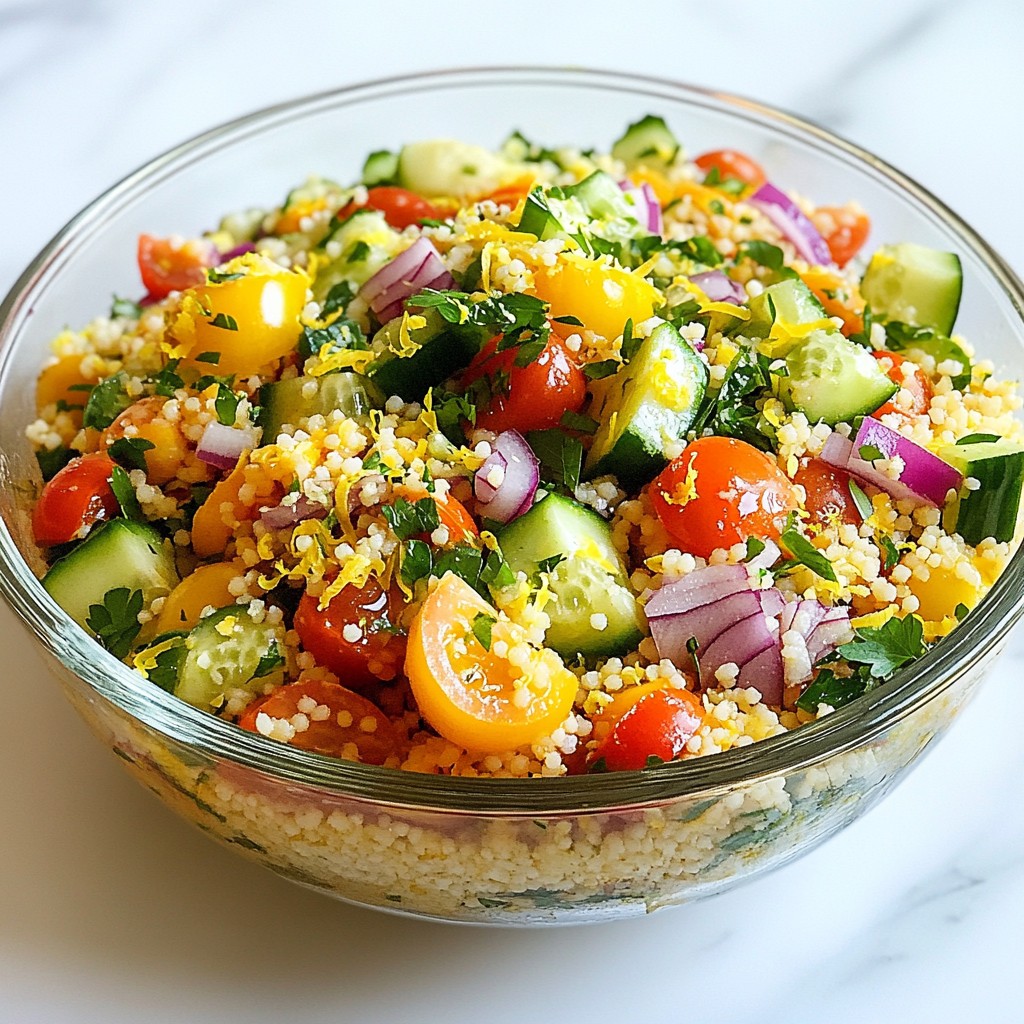 Lemon Herb Couscous Salad Fresh and Flavorful Dish