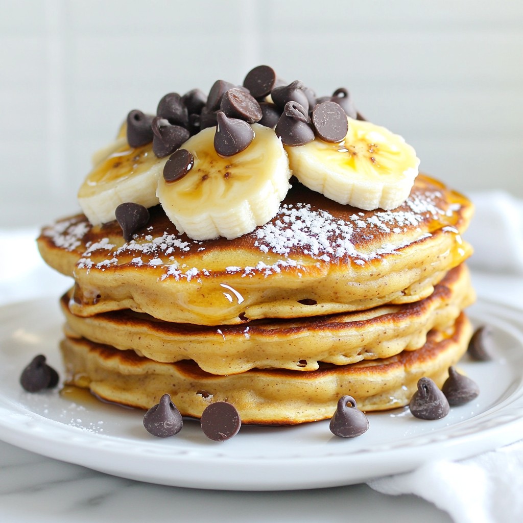 Chocolate Chip Banana Oat Pancakes Simple Recipe