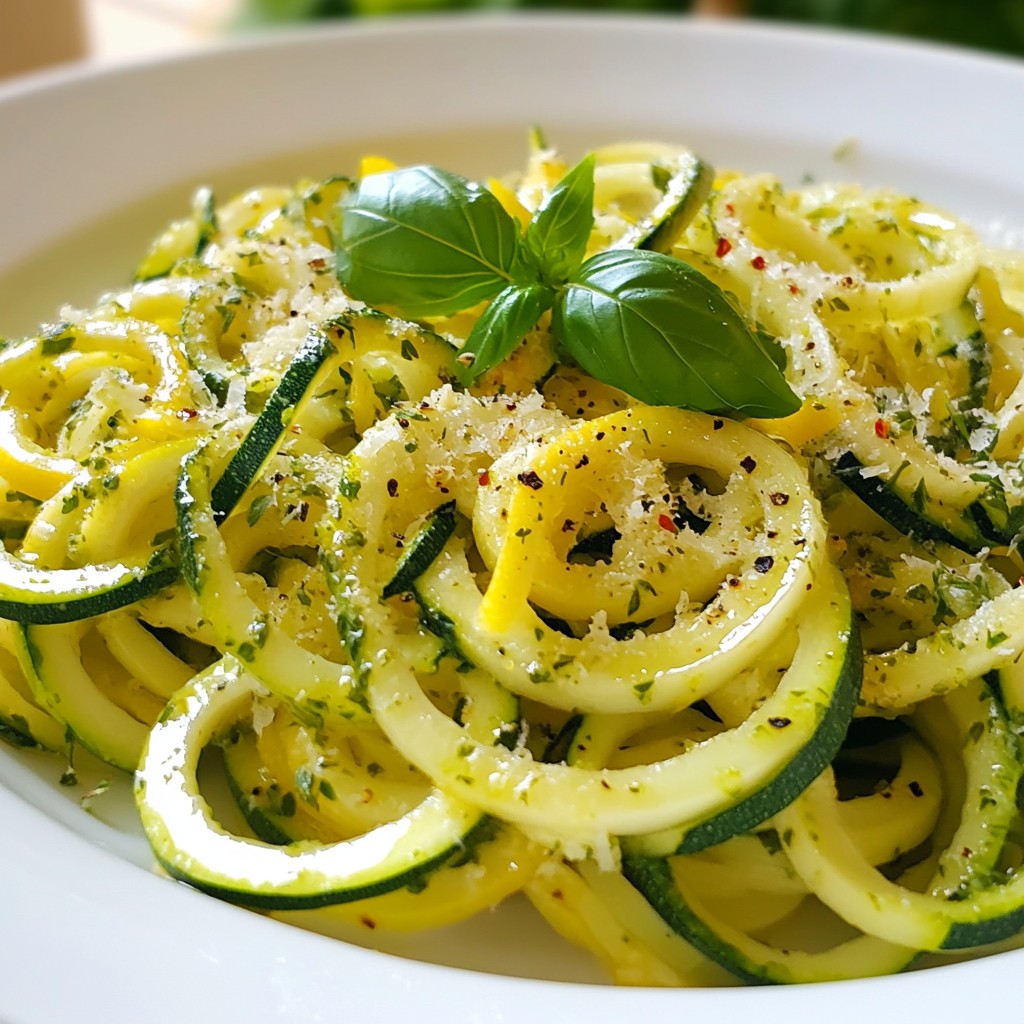 Lemon Garlic Zoodle Pasta Fresh and Flavorful Dish