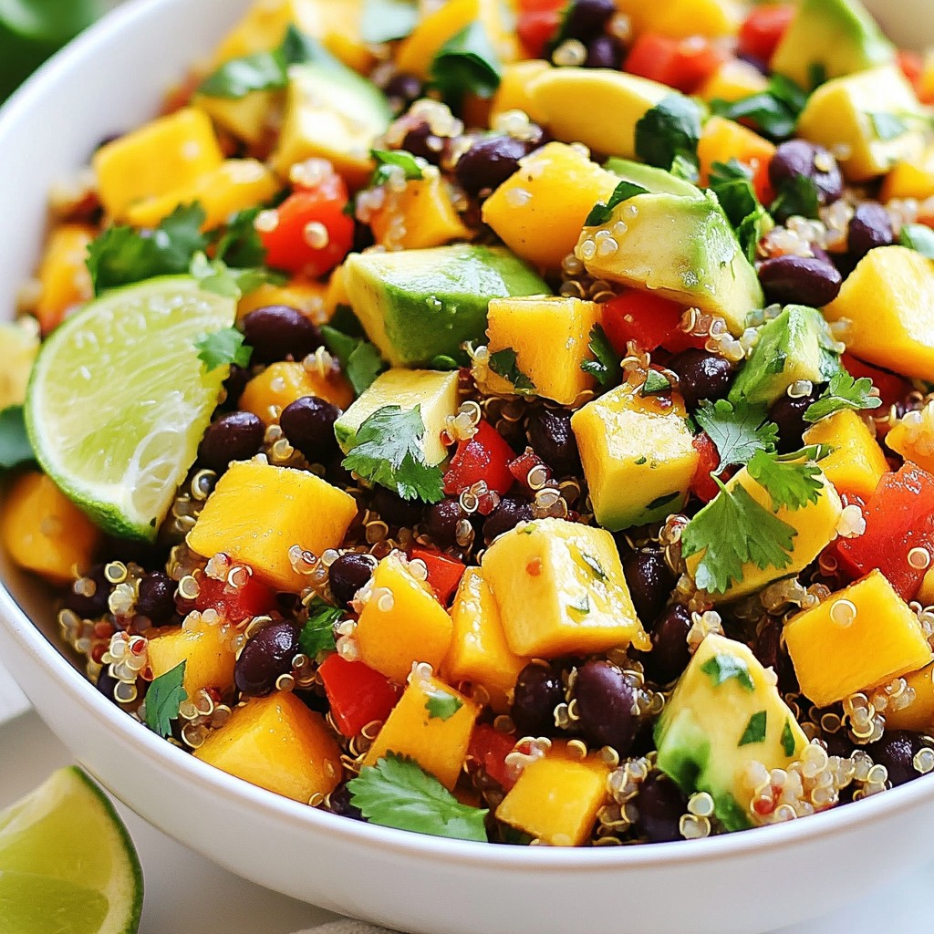 Mouthwatering Mango Black Bean Quinoa Salad Delight