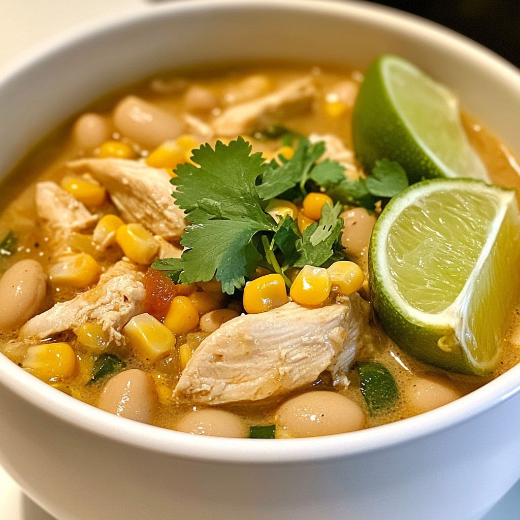 White Bean Chicken Chili Healthy Comfort Food Recipe