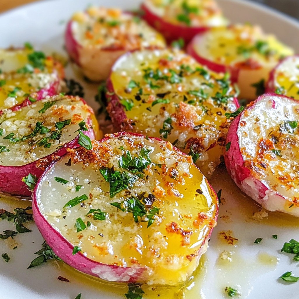 Garlic Parmesan Roasted Radishes Simple and Tasty Dish
