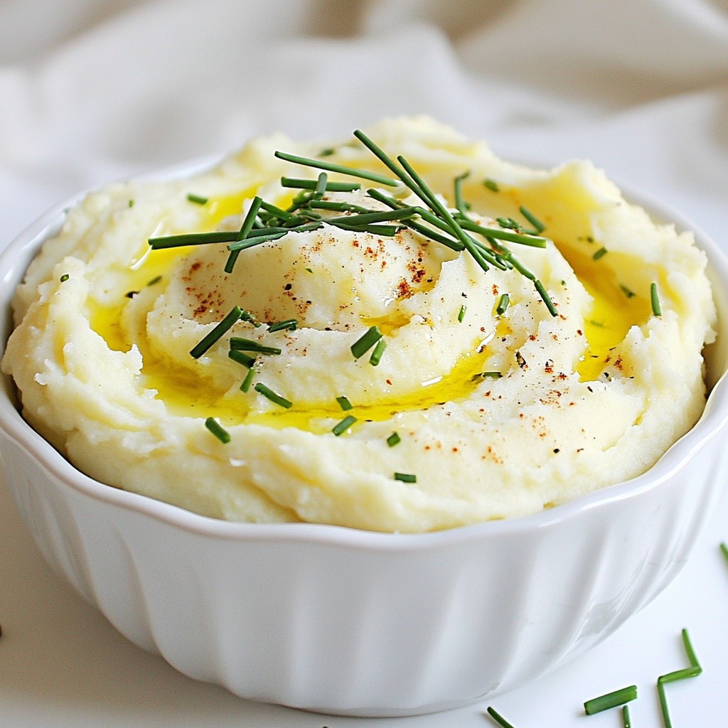 Creamy Garlic Mashed Cauliflower Easy Side Dish Recipe