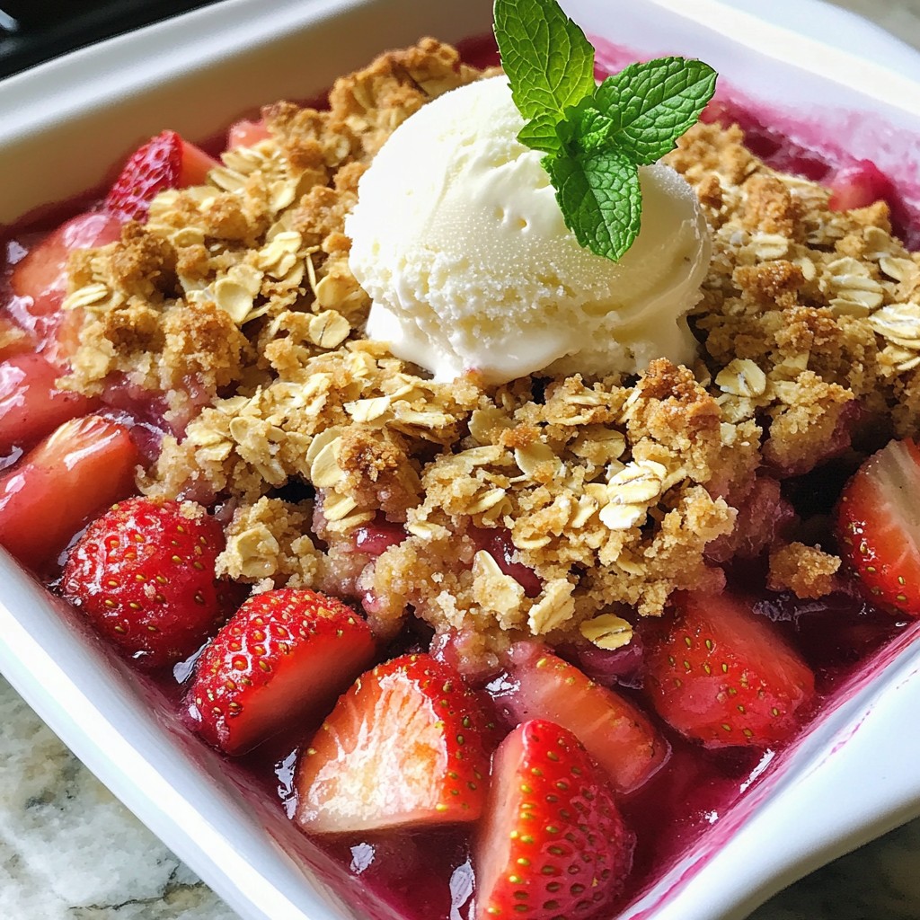 Strawberry Rhubarb Crisp Delicious and Simple Recipe