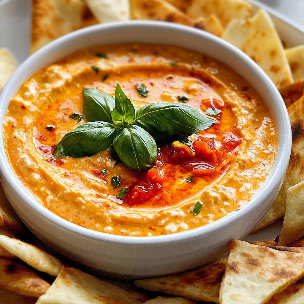 Red Pepper Goat Cheese Dip Creamy Flavor Bliss