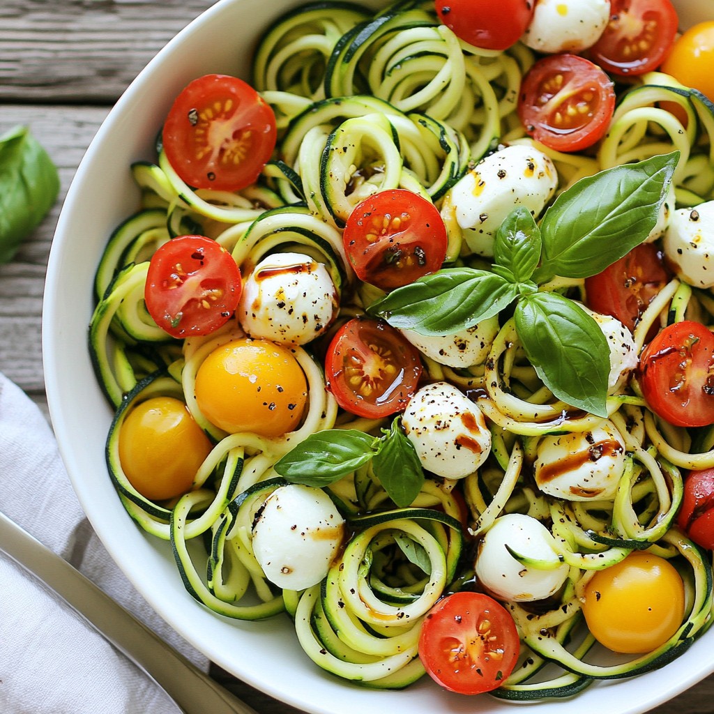 Caprese Zoodle Salad Fresh and Flavorful Delight