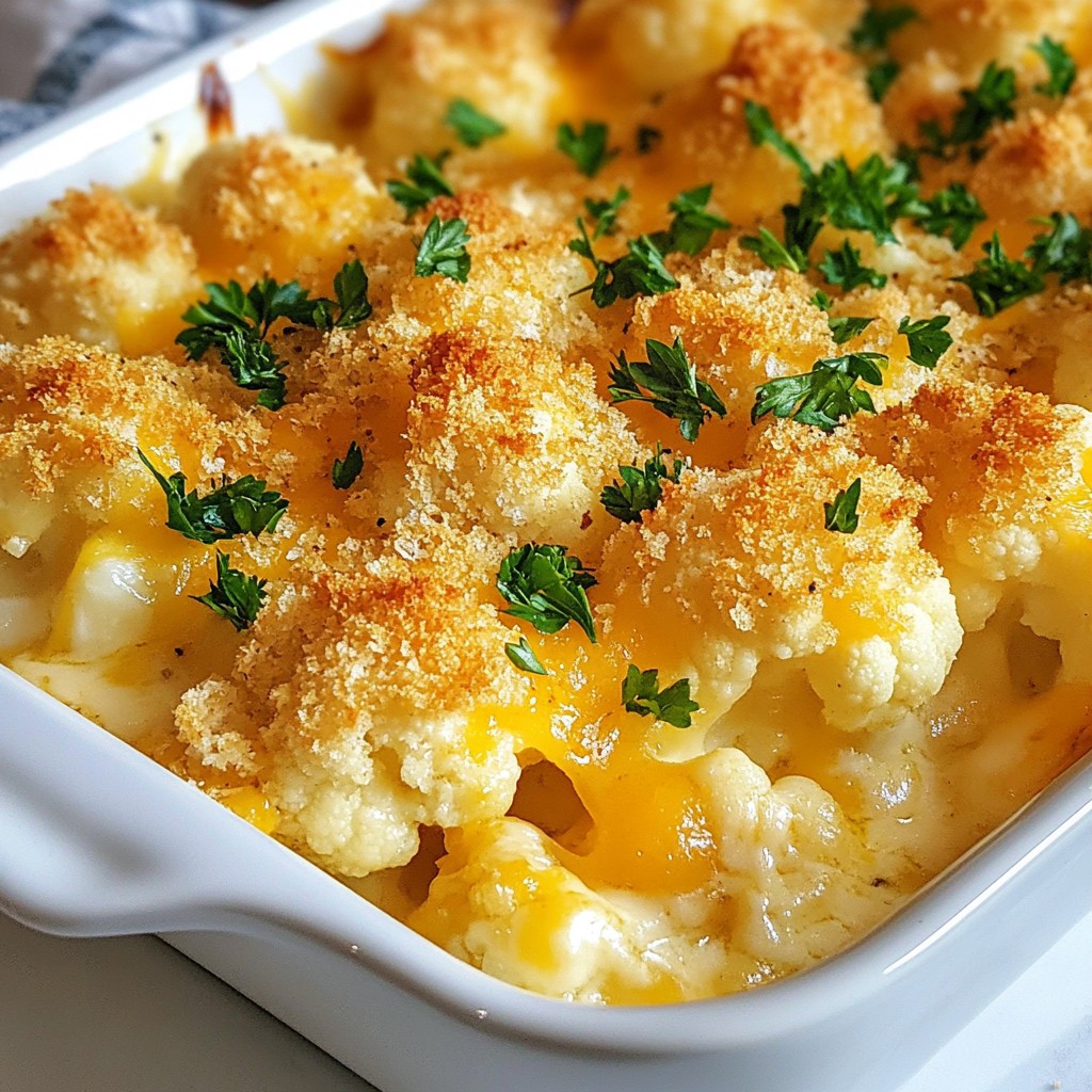 Cheesy Cauliflower Casserole Comforting and Easy Dish