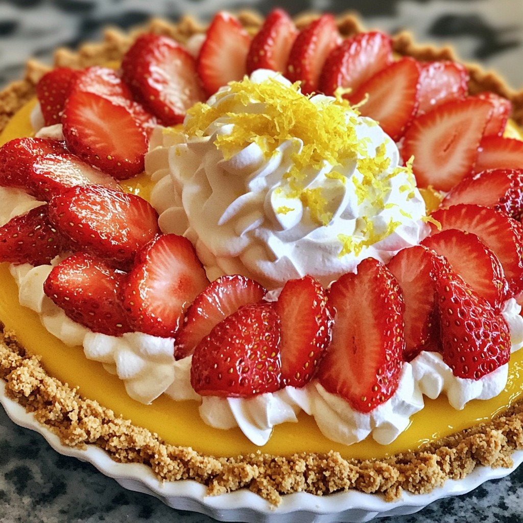 Strawberry Lemon Cream Pie Irresistible Fresh Delight