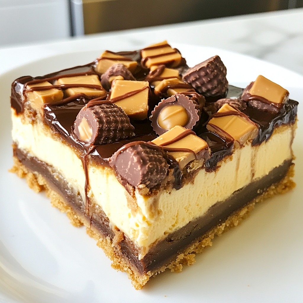 Peanut Butter Cup Cheesecake Bars Simple Recipe Delight