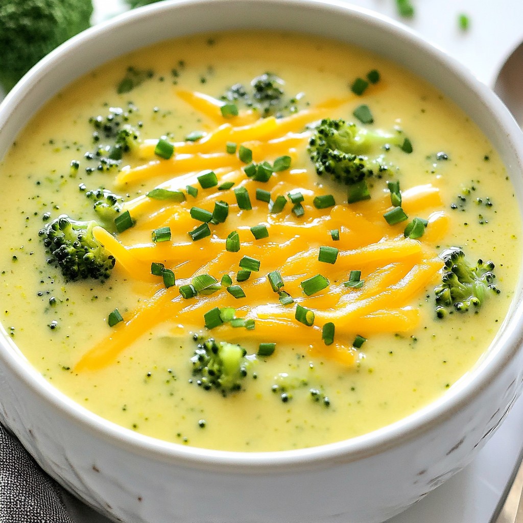 Creamy Broccoli Cheddar Soup Tasty and Hearty Meal