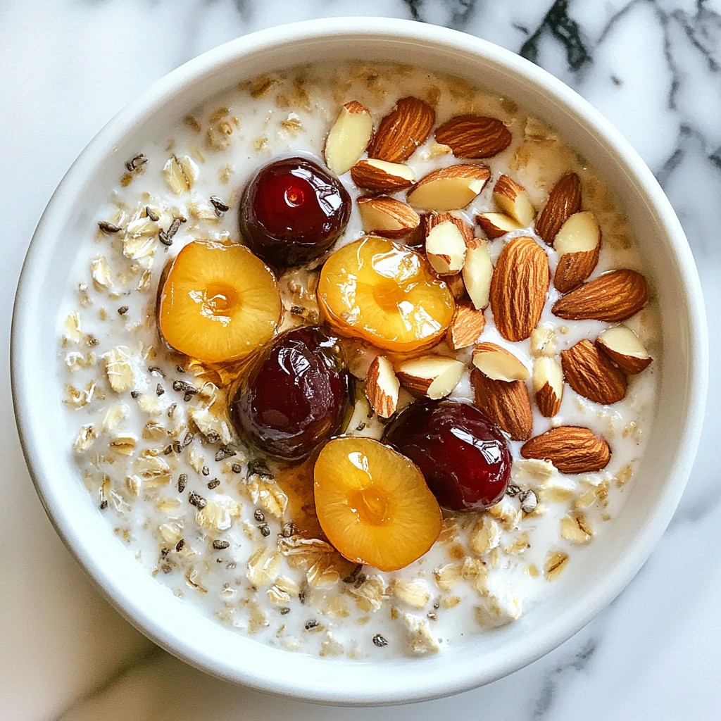 Cherry Almond Overnight Oats Easy and Nutritious Meal