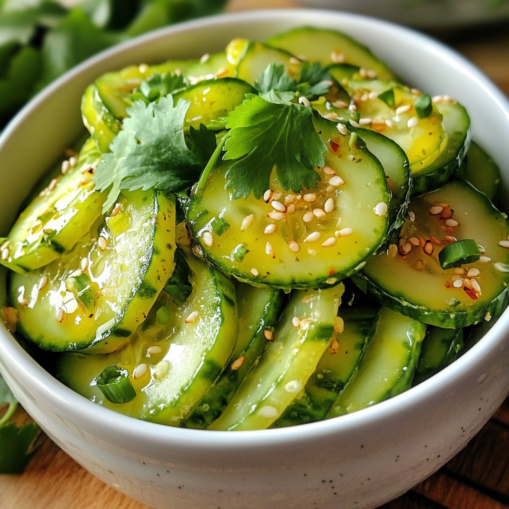 Ginger Sesame Cucumber Salad Crisp and Refreshing Treat