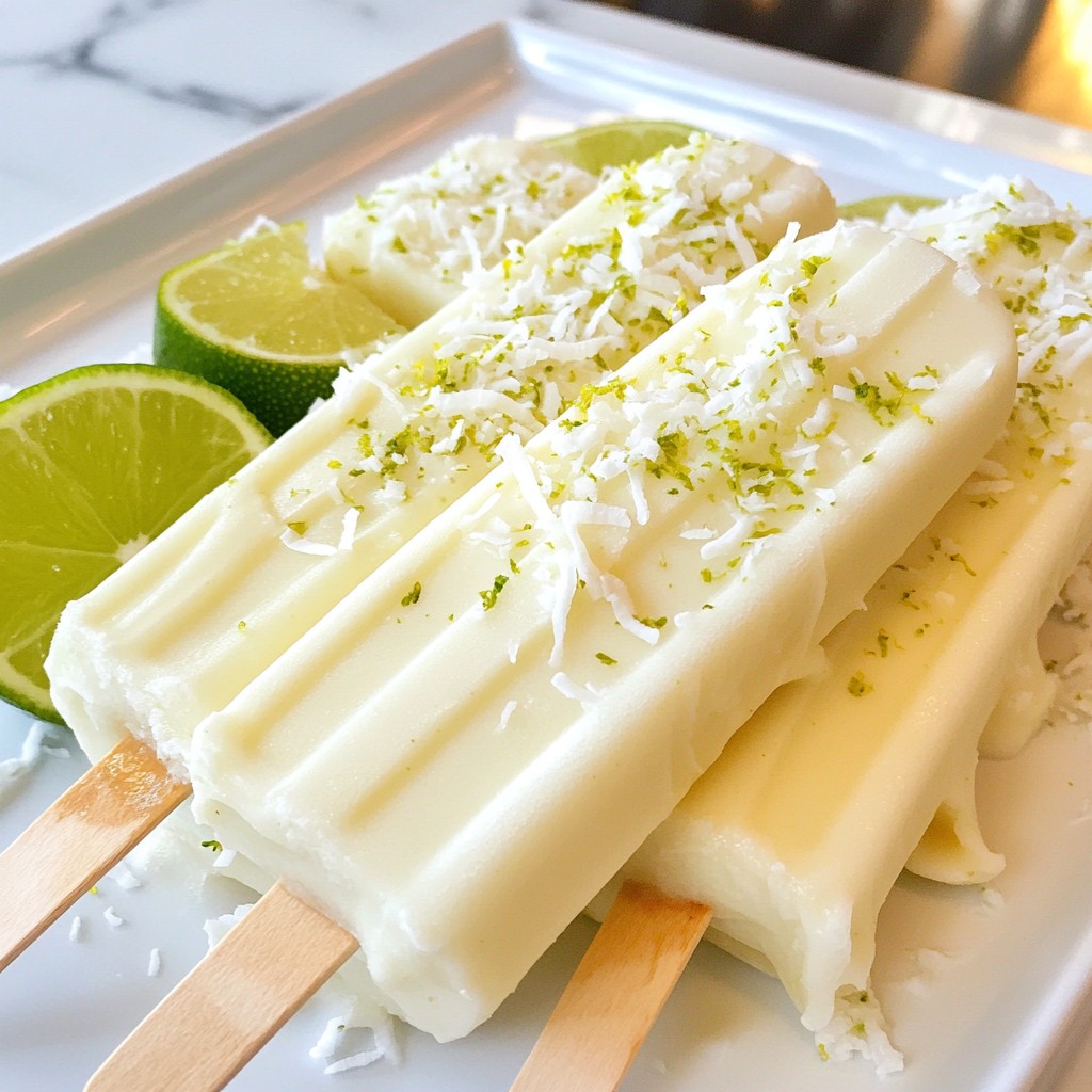 Creamy Coconut Lime Pops Refreshing Summer Treat