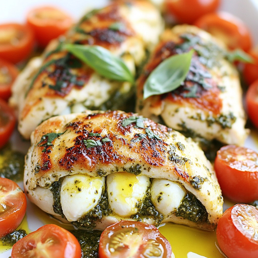 Pesto Mozzarella Stuffed Chicken Healthy Flavor Boost