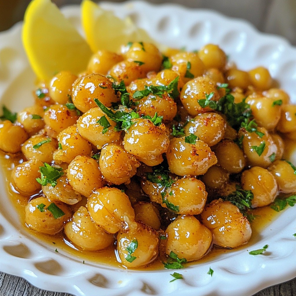 Crispy Honey Garlic Chickpeas Tasty and Healthy Snack