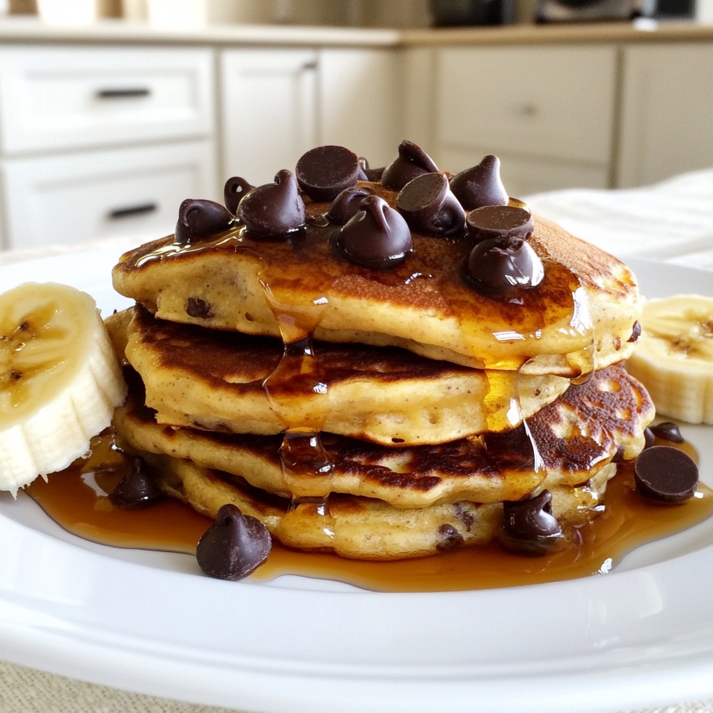 Vegan Chocolate Chip Banana Pancakes Delightful Recipe