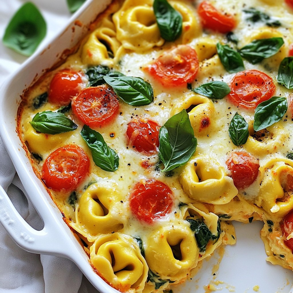 Creamy Tomato Basil Tortellini Bake Delightful Dish
