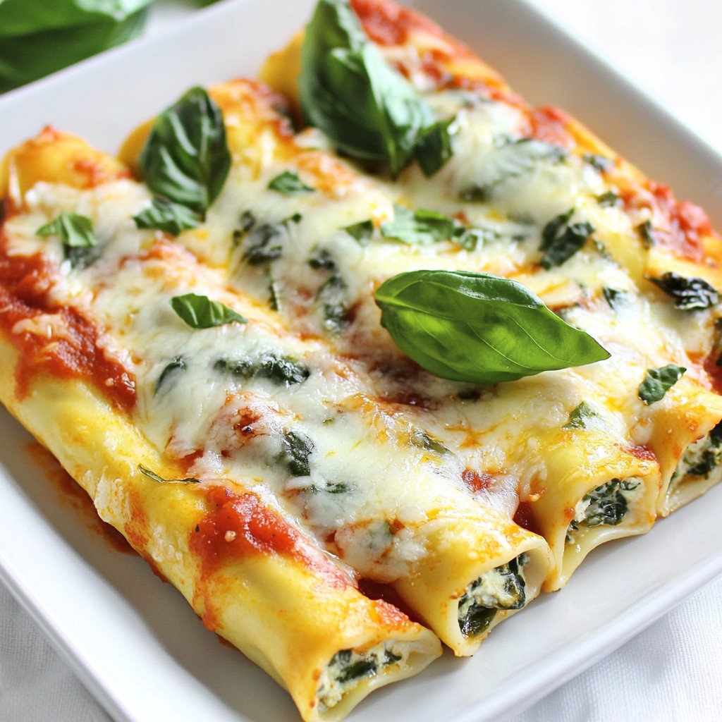 Cheesy Spinach Stuffed Manicotti Flavorful Dinner Delight