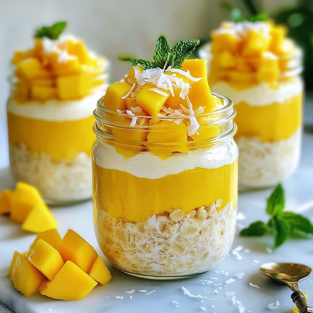 Mango Coconut Overnight Oats Simple and Tasty Recipe