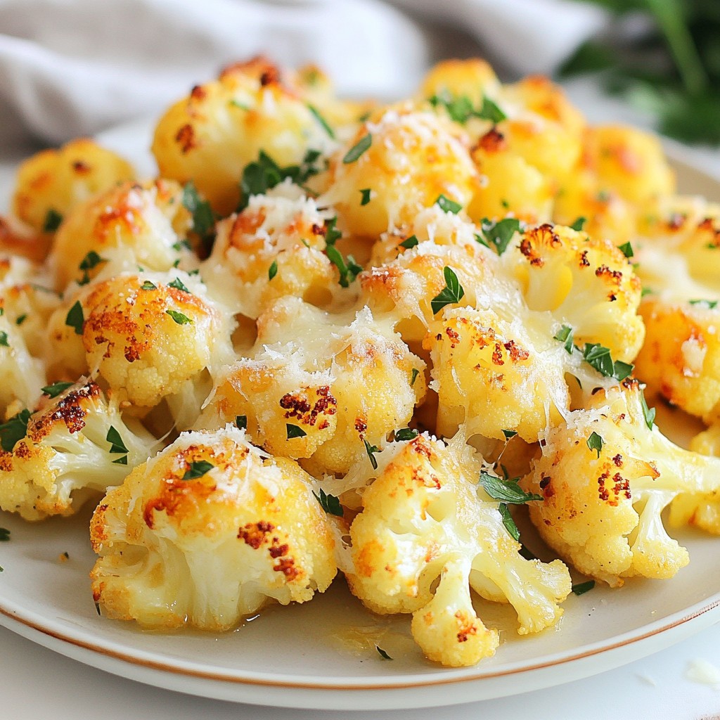 Garlic Parmesan Roasted Cauliflower Flavorful Side Dish