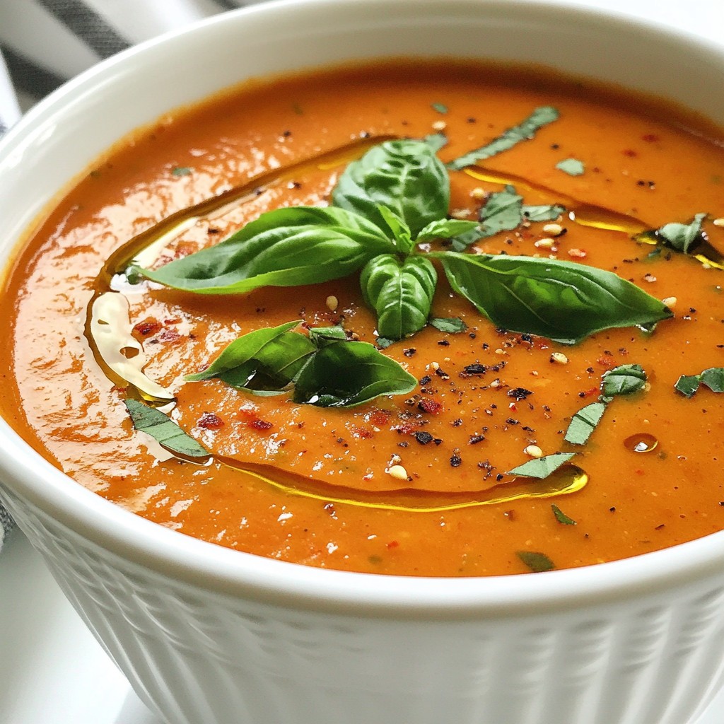 Creamy Tomato Basil Soup Simple and Flavorful Recipe