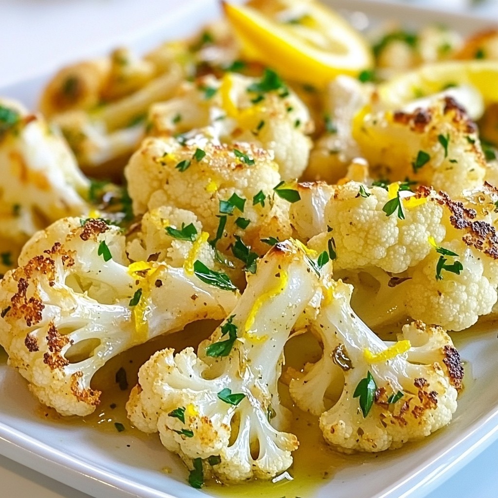Lemon Garlic Roasted Cauliflower Flavorful Side Dish